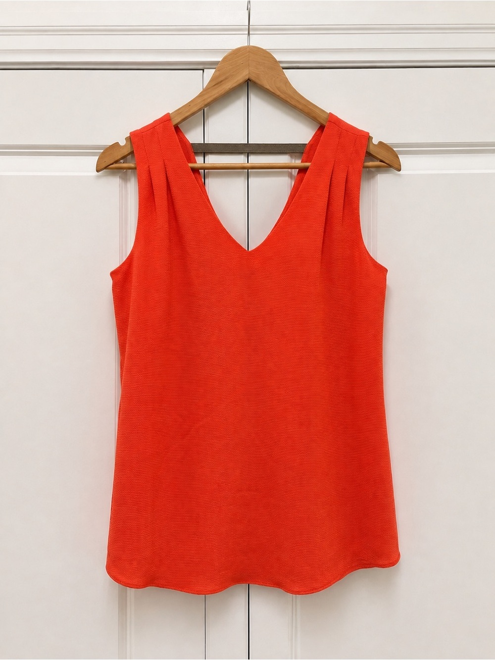 IRIS SETLAKWE [$195] Pleated Vneck Blouse Orange